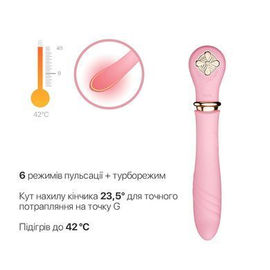 Пульсатор із підігрівом Zalo Sweet Magic - Desire Fairy Pink, турбо режим &mdash; купити в інтим-бутику EroticToys