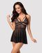 Еротичний мереживний комплект із сіточкою Obsessive 838-BAB-1babydoll & thong black S/M в інтим-бутику EroticToys