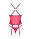 Прозорий корсет Obsessive Lacelove corset M/L Red, мереживо, підв&rsquo;язки для панчіх в інтим-бутику EroticToys