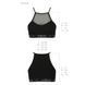 Спортивний топ з прозорою вставкою Passion PS006 TOP L, black в інтим-бутику EroticToys