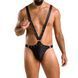 Чоловіче боді з люверсами Passion 028 HARRY L/XL Black, екошкіра, на шлейках в інтим-бутику EroticToys