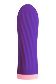 Віброкуля S Pleasures Bullets Twist & Shout Purple, фіолетова, ребриста поверхня, 10 режимів &mdash; купити в інтим-бутику EroticToys