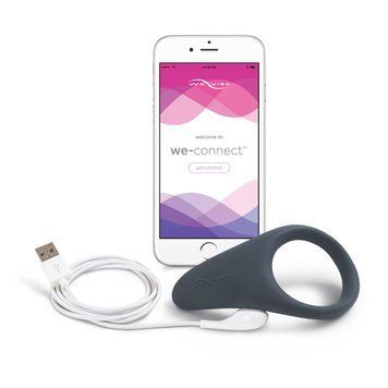 Смарт-віброкільце під одяг VERGE BY WE-VIBE SLATE, охоплює пеніс та мошонку, 10 режимів &mdash; купити в інтим-бутику EroticToys