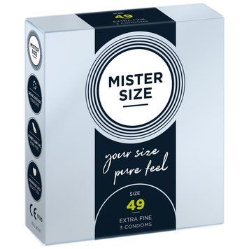 Презервативи Mister Size - pure feel - 49 (3 condoms), товщина 0,05 мм &mdash; купити в інтим-бутику EroticToys