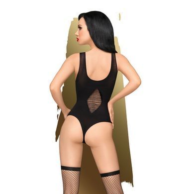 Боді Penthouse Hotter Than Hell XL Black, непрозоре, вирізи, декольте, імітація шнурівки, панчохи &mdash; купити в інтим-бутику EroticToys