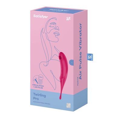Вібратор для клітора з вакуумною стимуляцією Satisfyer Twirling Pro Red &mdash; купити в інтим-бутику EroticToys