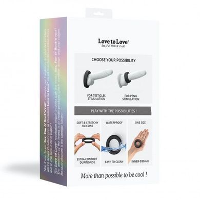 Ерекційне кільце широке Love To Love COOL RING - BLACK ONYX &mdash; купити в інтим-бутику EroticToys