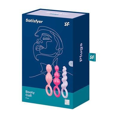 Набір анальних іграшок Satisfyer Plugs (set of 3) - Booty Call, макс. діаметр 3 см &mdash; купити в інтим-бутику EroticToys