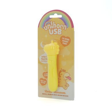 Вібратор-єдиноріжка Unihorn USB Bullet &ndash; Bean Blossom, віброкуля, USB-зарядка, 10 режимів &mdash; купити в інтим-бутику EroticToys