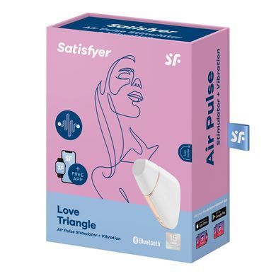 Вакуумный клиторальный стимулятор Satisfyer Love Triangle White (м'яте паковання!!!) &mdash; купити в інтим-бутику EroticToys