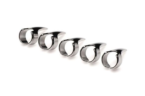 Набір кілець з кігтями Master Series Five-Piece Sensation Claw Rings - Silver &mdash; купити в інтим-бутику EroticToys