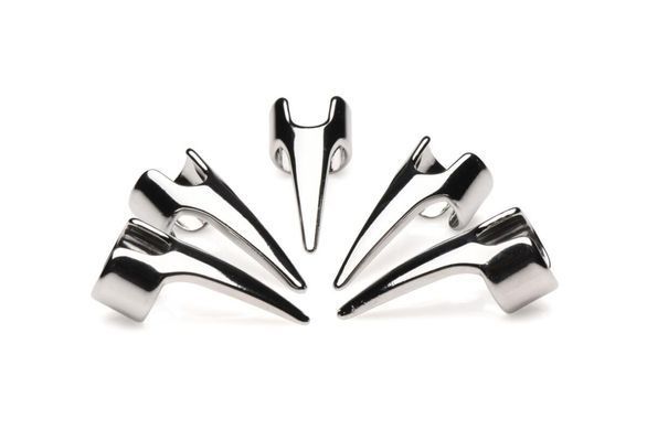 Набір кілець з кігтями Master Series Five-Piece Sensation Claw Rings - Silver &mdash; купити в інтим-бутику EroticToys