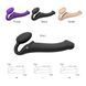 Безремінний страпон з вібрацією Strap-On-Me Vibrating Black L, діаметр 3,7см, пульт ДК, регульований в інтим-бутику EroticToys