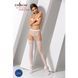Еротичні колготки-бодістокінг Passion S003 white, імітація мереживних панчіх та трусиків в інтим-бутику EroticToys