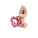 Анальна пробка NS Novelties Rear Assets - Rose Gold Heart - Small - Pink в інтим-бутику EroticToys