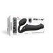 Безремінний страпон з вібрацією Strap-On-Me Vibrating Black L, діаметр 3,7см, пульт ДК, регульований в інтим-бутику EroticToys