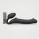 Безремінний страпон з вібрацією Strap-On-Me Vibrating Black L, діаметр 3,7см, пульт ДК, регульований в інтим-бутику EroticToys