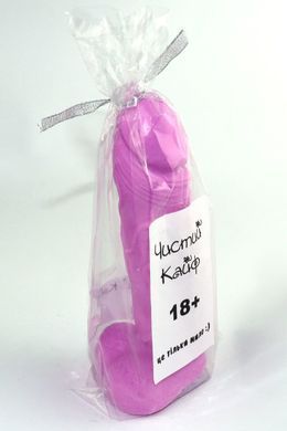 Крафтове мило-член із присоскою Чистий Кайф Violet size L, натуральне &mdash; купити в інтим-бутику EroticToys