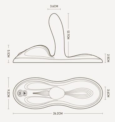 Sit-on-top смарт-вібратор Zalo &ndash; Flora Smart Vibrating Pad Obsidian Black, 9 моторів &mdash; купити в інтим-бутику EroticToys