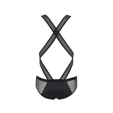 Чоловіче еротичне сітчасте боді Passion 045 VICTOR L/XL Black, екошкіра, сітка &mdash; купити в інтим-бутику EroticToys