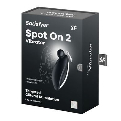 Вібратор для зовнішньої стимуляції Satisfyer Spot On 2 Black, дуже потужний, гнучкий відросток &mdash; купити в інтим-бутику EroticToys