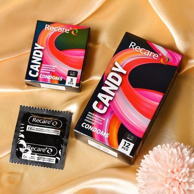 Презервативи Holographic Recare Delay Candy Condoms 3 шт, пролонгувальний ефект, цукерковий аромат &mdash; купити в інтим-бутику EroticToys