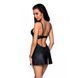 Бебі-дол з еко-шкіри та мережива Passion LOONA CHEMISE L/XL, black в інтим-бутику EroticToys