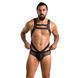 Чоловіче еротичне сітчасте боді Passion 045 VICTOR L/XL Black, екошкіра, сітка в інтим-бутику EroticToys