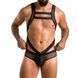 Чоловіче еротичне сітчасте боді Passion 045 VICTOR L/XL Black, екошкіра, сітка в інтим-бутику EroticToys