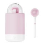 Вібратор-цукерка на паличці KISSTOY Pink Pop, зарядний кейс-нічник, 10 режимів вібрації &mdash; купити в інтим-бутику EroticToys