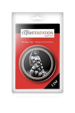 Скотч для бондажу Fetish Tentation Black (15м), не липне до шкіри і волосків, тільки сам до себе &mdash; купити в інтим-бутику EroticToys