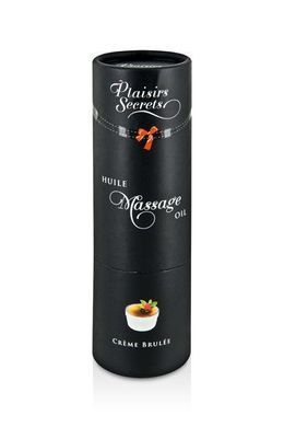 Масажна олія Plaisirs Secrets Creme Brulee (59 мл) з афродизіаками їстівна, подарункове паковання &mdash; купити в інтим-бутику EroticToys