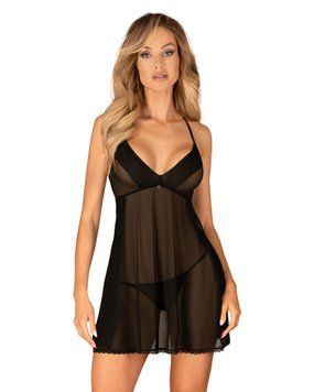 Пеньюар та трусики Obsessive Latinesa babydoll & thong XL/2XL &mdash; купити в інтим-бутику EroticToys
