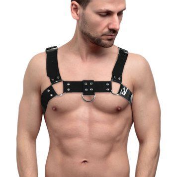 Чоловіча портупея на груди Feral Feelings - Bulldog Harness Black &mdash; купити в інтим-бутику EroticToys