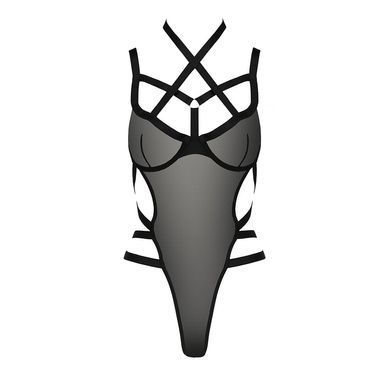 Боди-монокини Passion Exclusive HAGAR BODY XXL/XXXL, black &mdash; купити в інтим-бутику EroticToys