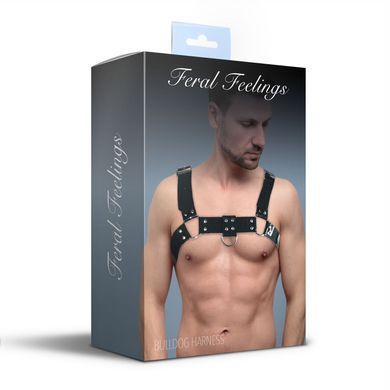 Чоловіча портупея на груди Feral Feelings - Bulldog Harness Black &mdash; купити в інтим-бутику EroticToys