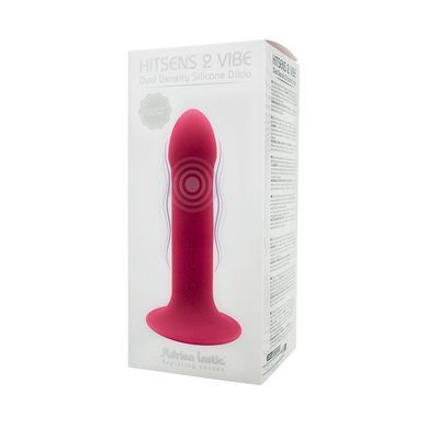 Двошаровий ділдо з вібрацією Adrien Lastic Hitsens 2 Pink, відмінно для страпона, макс діаметр 4 см, &mdash; купити в інтим-бутику EroticToys