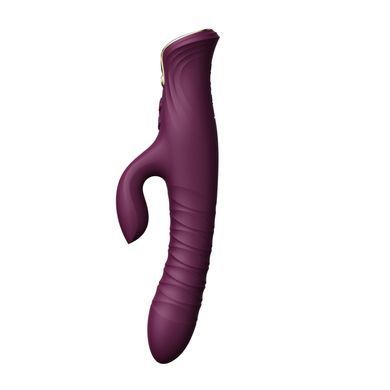 Пульсатор-кролик з вібрацією Zalo Mose Velvet Purple, нагрівання до 42&deg;, кристал Swarovski &mdash; купити в інтим-бутику EroticToys