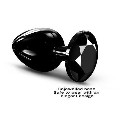 Металева анальна пробка з кристалом Dorcel Diamond Plug Black L &mdash; купити в інтим-бутику EroticToys