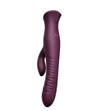 Пульсатор-кролик з вібрацією Zalo Mose Velvet Purple, нагрівання до 42&deg;, кристал Swarovski &mdash; купити в інтим-бутику EroticToys