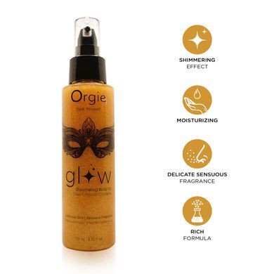 Олія-шимер для тіла Orgie &ndash; Glow Shimmering Body Oil (110 мл), чуттєвий аромат, зволоження &mdash; купити в інтим-бутику EroticToys