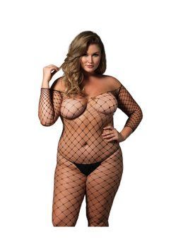 Бодістокінг Leg Avenue Off the shoulder bodystocking Black Queen Size &mdash; купити в інтим-бутику EroticToys