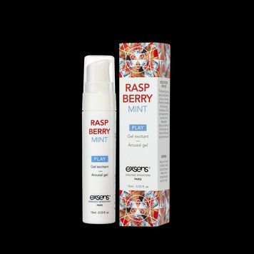 Стимулювальний гель EXSENS Kissable Raspberry Mint 15мл можна для поцілунків, охолоджувальний &mdash; купити в інтим-бутику EroticToys