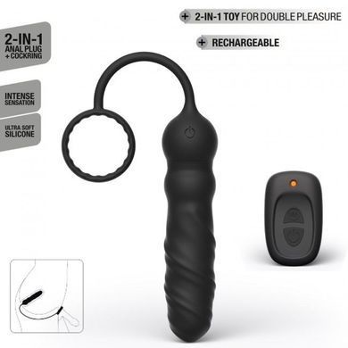 Анальний вібратор Dorcel Deep Seeker з ерекційним кільцем і пультом ДК &mdash; купити в інтим-бутику EroticToys