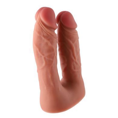 Подвійний фалоімітатор для секс-машин Hismith Silicone Double Penetrator Dildo, система KlicLok &mdash; купити в інтим-бутику EroticToys