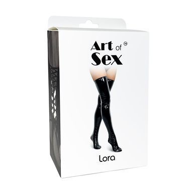 Сексуальні вінілові панчохи Art of Sex - Lora, розмір S, з ефектом голограми &mdash; купити в інтим-бутику EroticToys