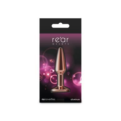 Анальна пробка NS Novelties Rear Assets - Tapered - Small - Rose Gold - Pink &mdash; купити в інтим-бутику EroticToys