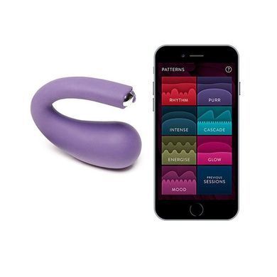 Преміум віброяйце зі стимуляцією клітора Je Joue - DUA Purple, керування зі смартфона, 2 мотори &mdash; купити в інтим-бутику EroticToys