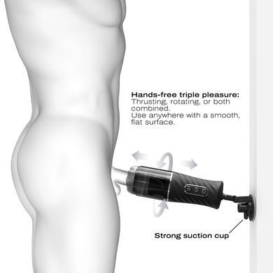 Автоматичний мастурбатор Dorcel THRUST BLOW PRO, імітація фрикцій+обертання, по 10 режимів, присоска &mdash; купити в інтим-бутику EroticToys