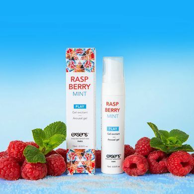 Стимулювальний гель EXSENS Kissable Raspberry Mint 15мл можна для поцілунків, охолоджувальний &mdash; купити в інтим-бутику EroticToys